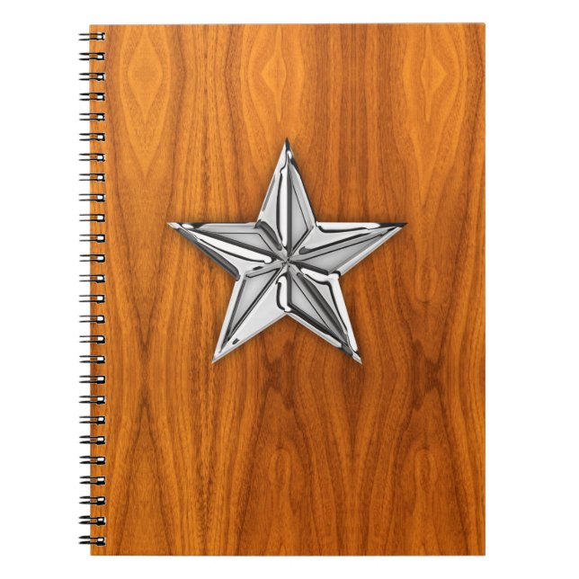 Caderno Espiral Cromo Como Estrela Náutica no Vendedor de Teak (Frente)