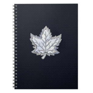 Caderno Espiral Cromo como o impressão da fibra do carbono da