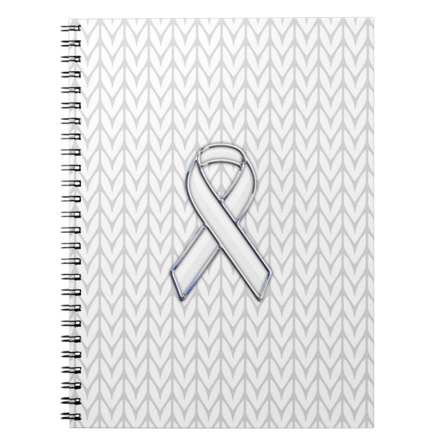 Caderno Espiral Cromo na Impressão de Consciência da Fita de Knit  (Frente)