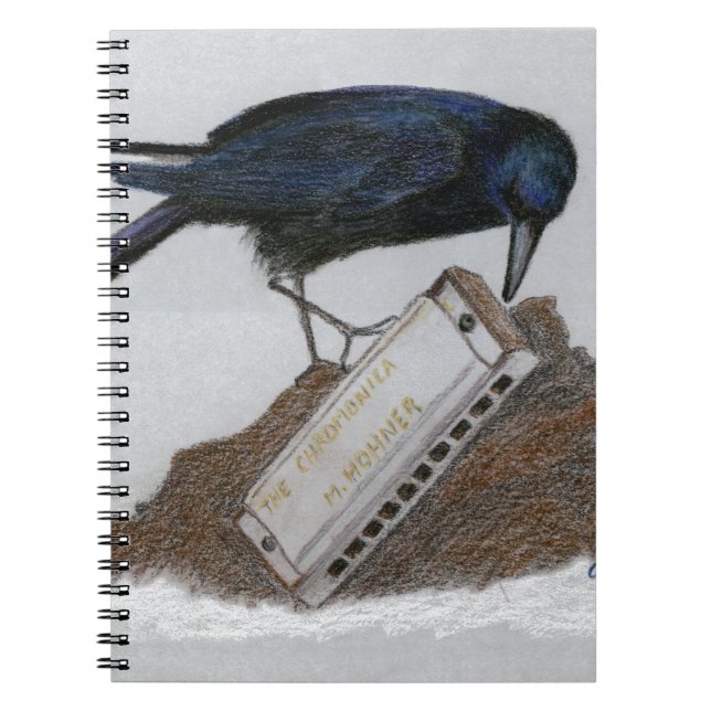 Caderno Espiral Crow e Harmonica (Frente)