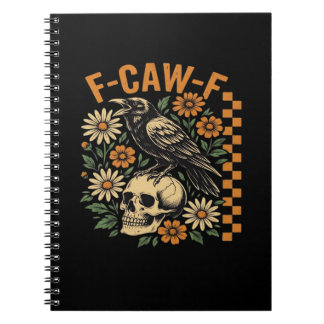 Caderno Espiral Crow Raven F-Caw-F Cool Unique