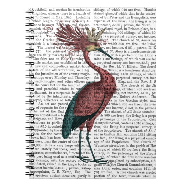 Caderno Espiral Crown Marsala Heron (Frente)