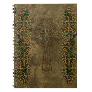 Caderno Espiral Cruz celta e nós celtas
