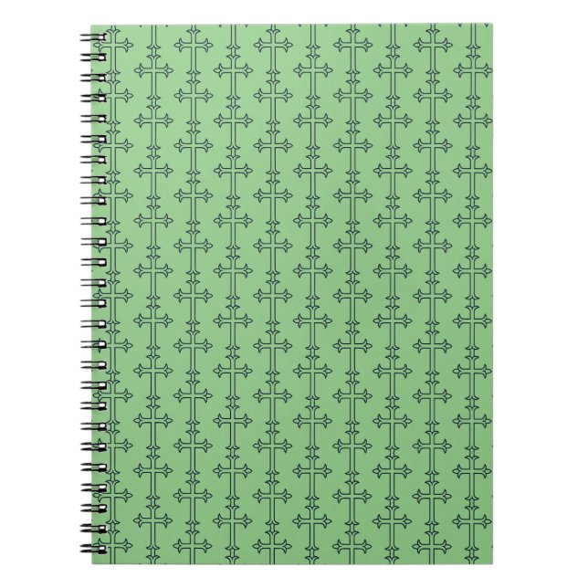Caderno Espiral Cruz Cristã Clássica Arte Minimalista Fina (Frente)