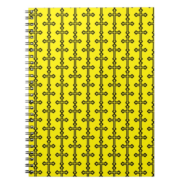 Caderno Espiral Cruz cristã negra (Frente)