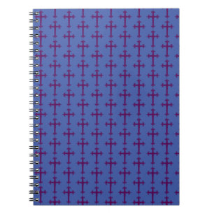 Caderno Espiral Cruz Cristã Roxa