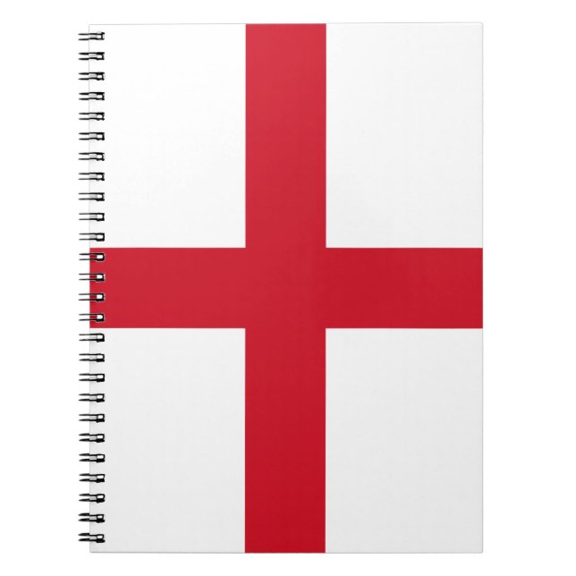 Caderno Espiral Cruz das Ruas George ~ Flag da Inglaterra (Frente)
