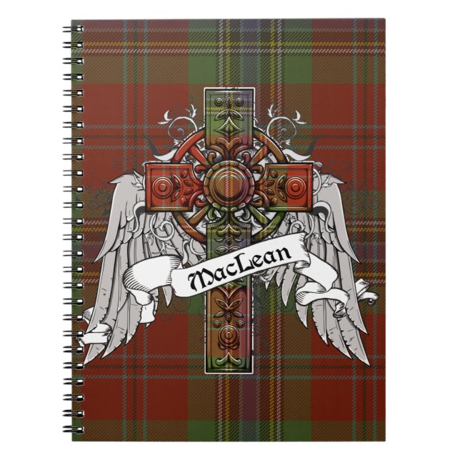 Caderno Espiral Cruz do Tartan de MacLean (Frente)