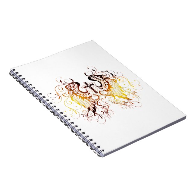 Caderno Espiral Cruz e asas (Lado Direito)