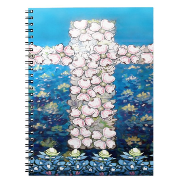 Caderno Espiral Cruz Floral (Frente)
