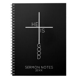 Caderno Espiral Cruz Minimalista Cristã Abstrata Personalizada