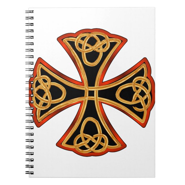 Caderno Espiral cruz ornamentado com braid (Frente)