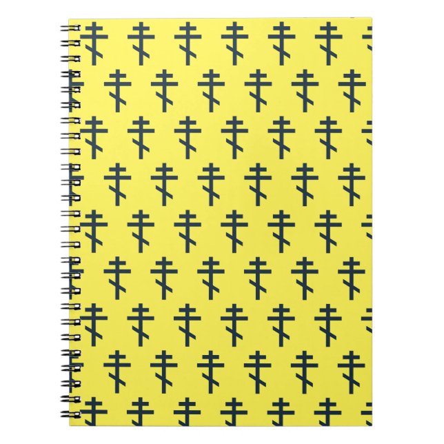 Caderno Espiral Cruz Ortodoxa de Oito Pontas Arte Devocional Sagra (Frente)