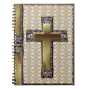 Caderno Espiral Cruz Roxa Real