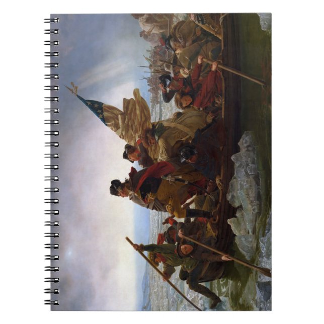 Caderno Espiral Cruzando Delaware 1776: General George Washington (Frente)
