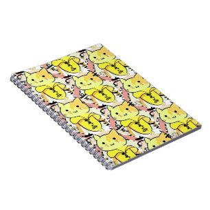 Caderno Espiral Crying Banana Cat Pattern
