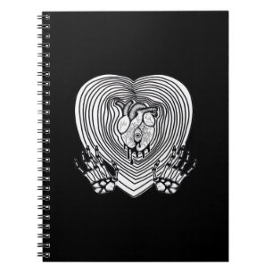 Caderno Espiral Crying Heart Classic - Skeleton mãos Heart