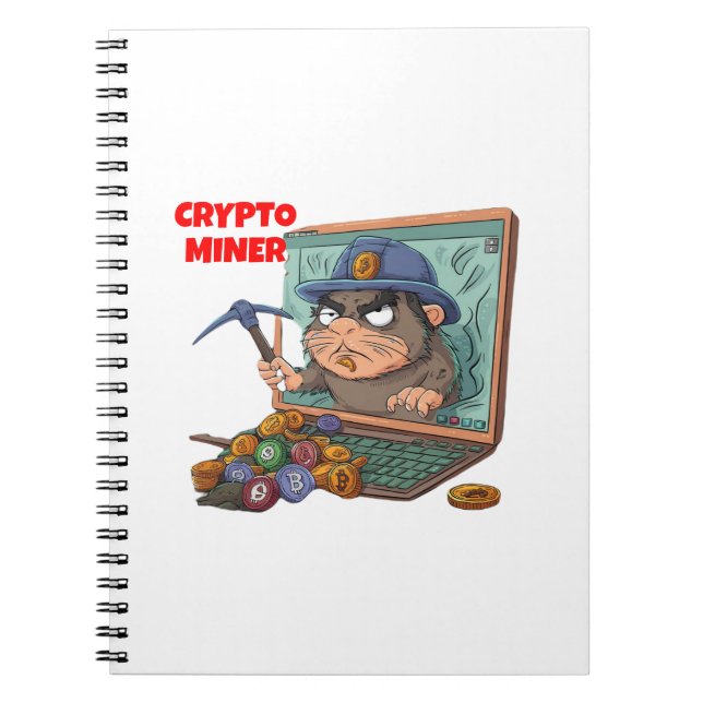 Caderno Espiral Crypto Miner (Frente)