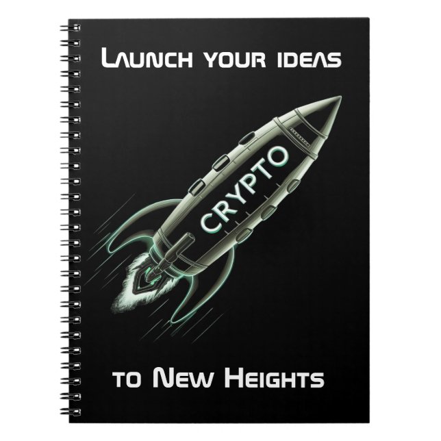 Caderno Espiral Crypto Rocket (Frente)