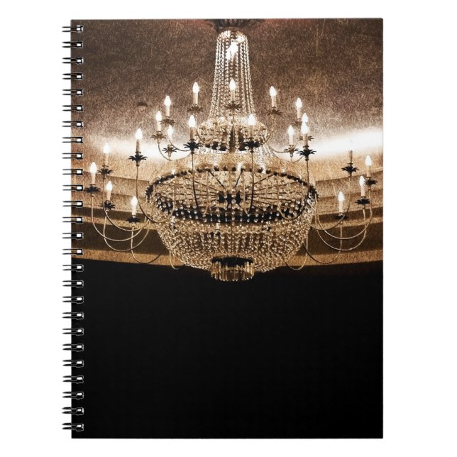 Caderno Espiral Crystal Chandelier Dazzle Glitz - Livro de Notas (Frente)
