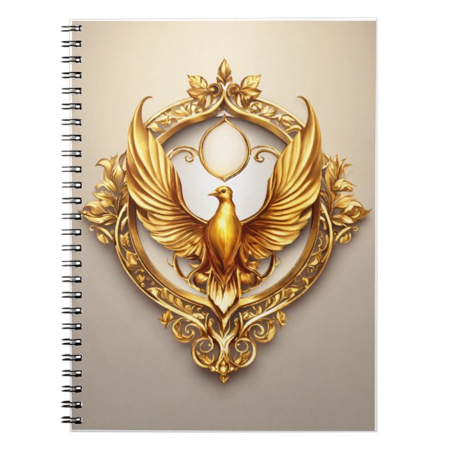 Caderno Espiral Crystal Eagle: Ícone da Liberdade e Ambição (Frente)