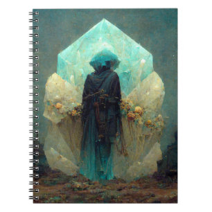 Caderno Espiral Crystal Guardian Alienígena Sci-Fi Fantasy