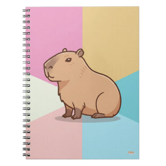 Caderno Espiral Cuaderno Capybara Soft Pastel-Colored