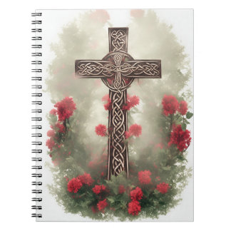 Caderno Espiral Cuaderno cross tattoo flower 36