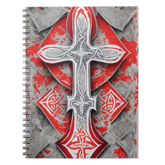Caderno Espiral Cuaderno cross tattoo flower 38