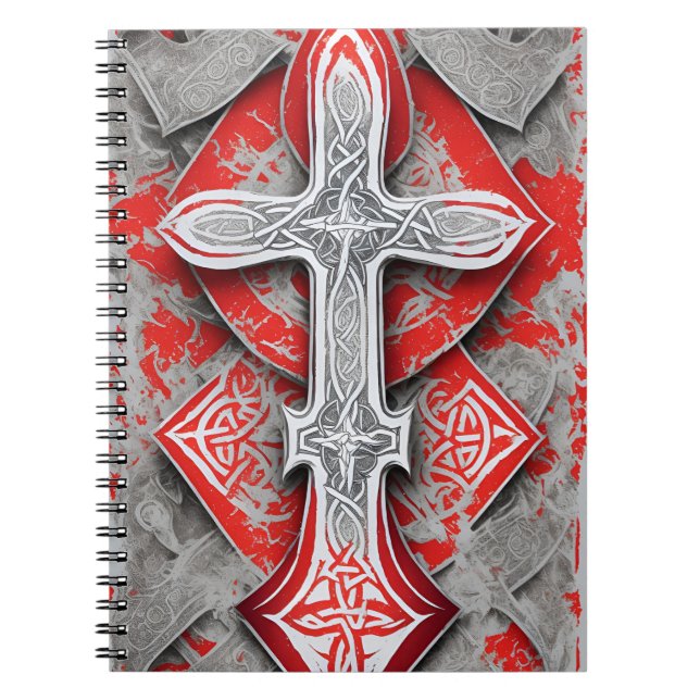 Caderno Espiral Cuaderno cross tattoo flower 38 (Frente)