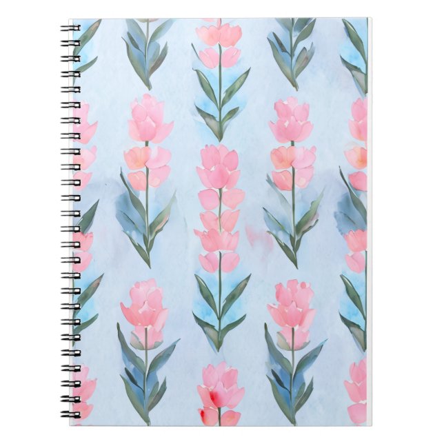 Caderno Espiral Cuaderno de fotografía floral de tulipanes (Frente)