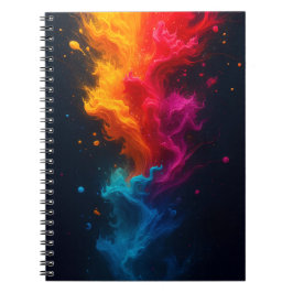 Caderno Espiral Cuaderno de fuego multicolor 