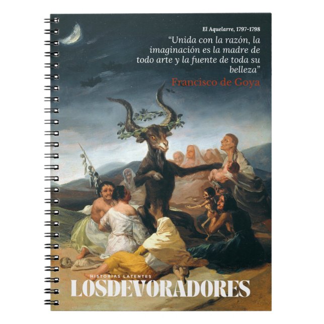 Caderno Espiral Cuaderno de notas Francisco de Goya, El Aquelarre (Frente)