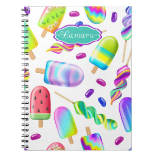 Caderno Espiral Cuaderno Helados