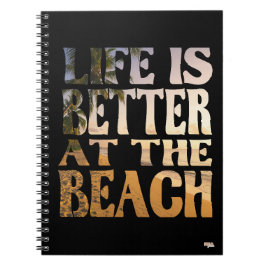 Caderno Espiral Cuaderno Life is Better at the Beach