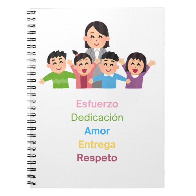 Caderno Espiral Cuaderno para la maestra (Frente)