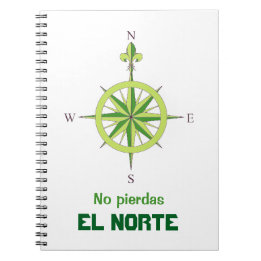 Caderno Espiral Cuaderno Rosa de los vientos minimalista