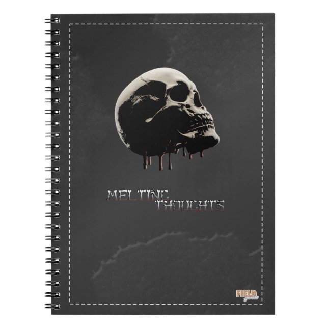 Caderno Espiral Cuaderno Skull Melting Thoughts (Frente)