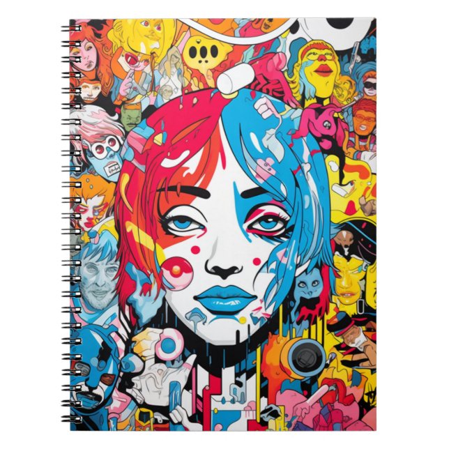 Caderno Espiral Cuaderno Terror Pop Art  (Frente)