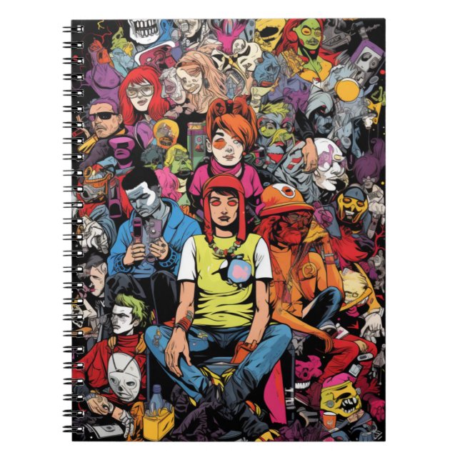 Caderno Espiral Cuaderno Terror Pop Art  (Frente)