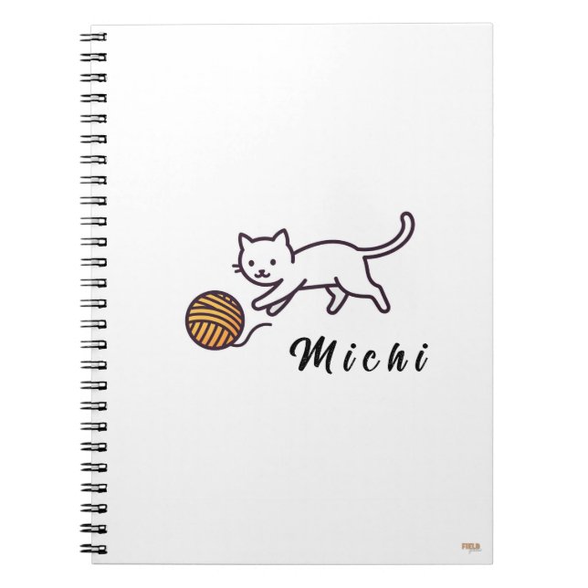 Caderno Espiral Cuaderno White Kitten Michi (Frente)