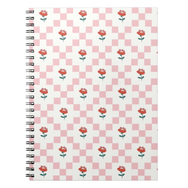 Caderno Espiral Cuadrillé en rosa (Frente)