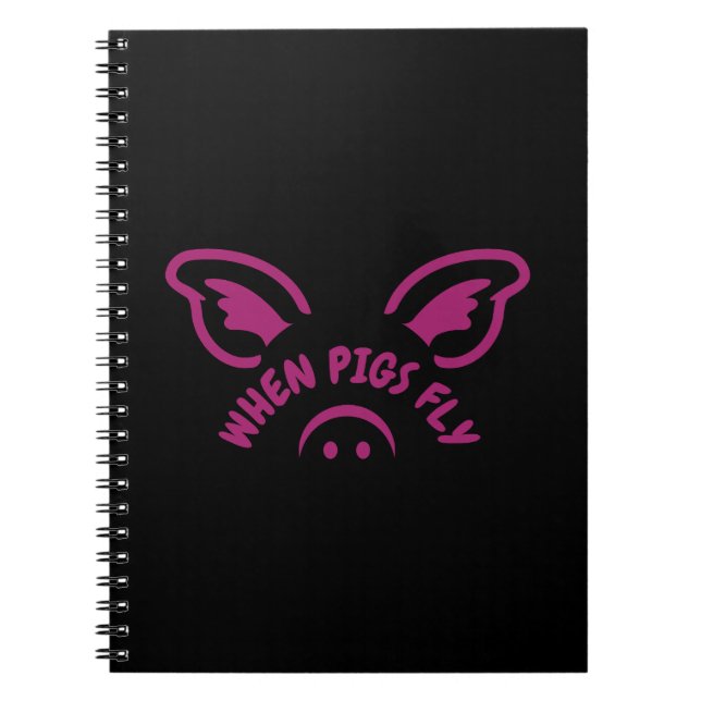 Caderno Espiral Cuando los cerdos vuelen (Frente)