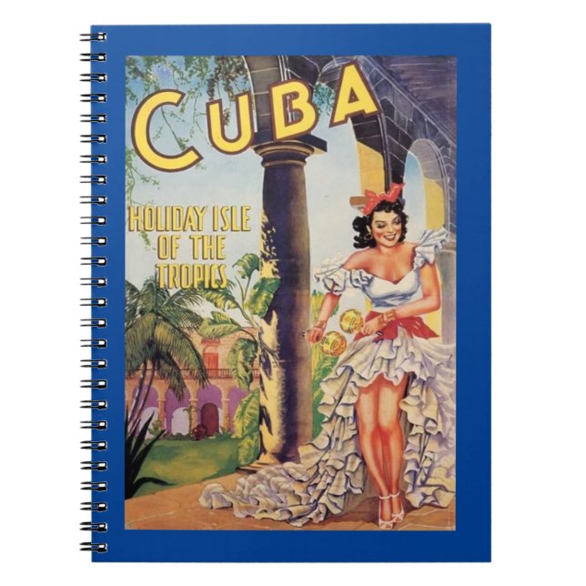 Caderno Espiral Cuba Antiga Ilha de Férias dos Trópicos (Frente)