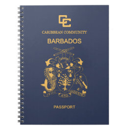 Caderno Espiral Cubierta del pasaporte de Barbados