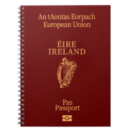 Caderno Espiral Cubierta pasaporte Irlanda