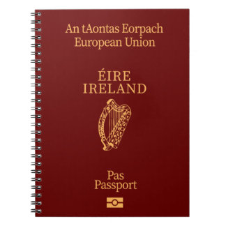 Caderno Espiral Cubierta pasaporte Irlanda