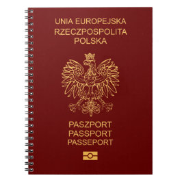 Caderno Espiral Cubierta pasaporte Polonia