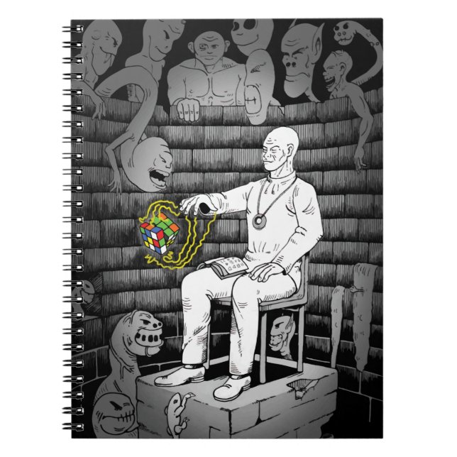 Caderno Espiral Cubo Mágico com Monstros (Frente)