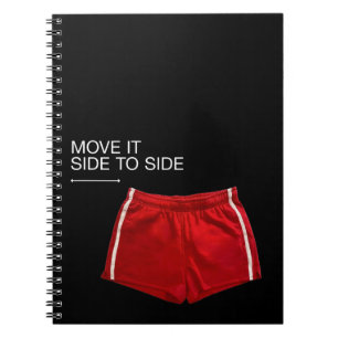 Caderno Espiral Cueca Esportiva Vermelha Move It Side To Side